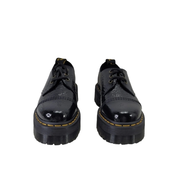 Dr.Martens 1461 Quad Platform Distressed Patent Leather Oxfords Wms USM 7 USL 8 - Picture 5 of 11